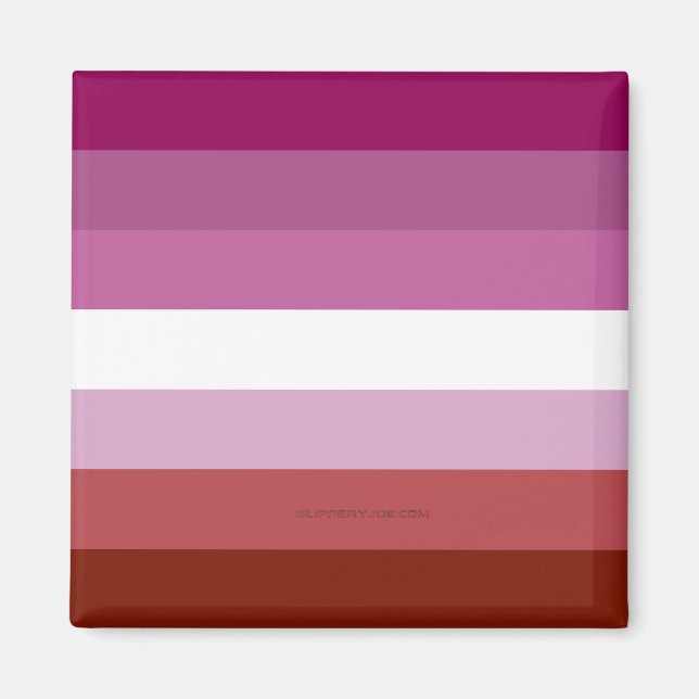 Aimant SlipperyJoe's lesbian pride flag feminine communit (Devant)