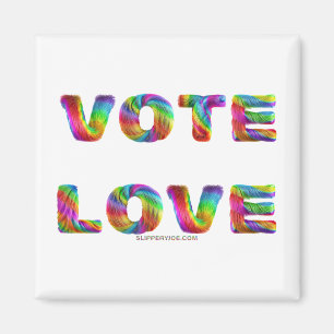 Aimant SlipperyJoe's vote amour égalité cadeaux gay pride