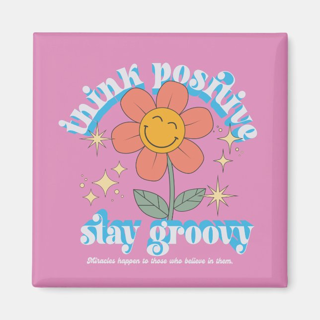 Aimant Slogan Super pour un séjour positif (Devant)
