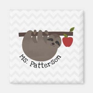 Aimant Sloth Apple Tree Chevron