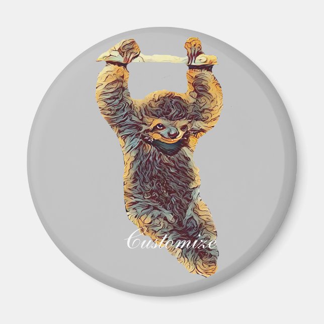 Aimant Sloth Hanging Out Thunder_Cove (Devant)