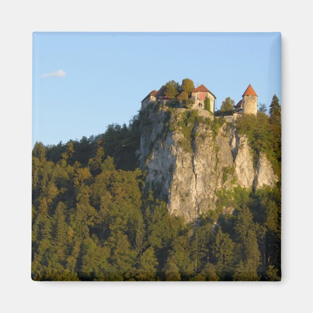 Aimant Slovénie, Bled, lac de Bled, château de Bled sur (Devant)