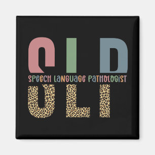 Aimant SLP papier guépard orthophoniste cadeau