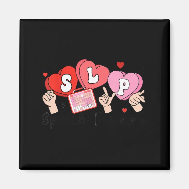 Aimant Slp Valentine's Day Speech Language Pathologist St (Devant)