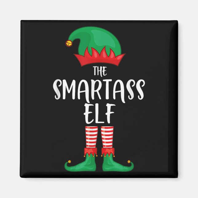 Aimant Smart Elf Christmas Party Matching Family Group Pa (Devant)