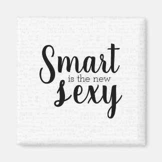 Aimant Smart est le nouveau sexy ! motif geek. Formule.
