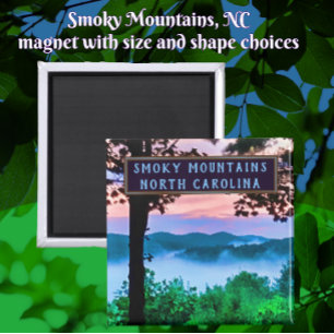 Aimant Smoky Mountains North Carolina Vue Extraordinaire