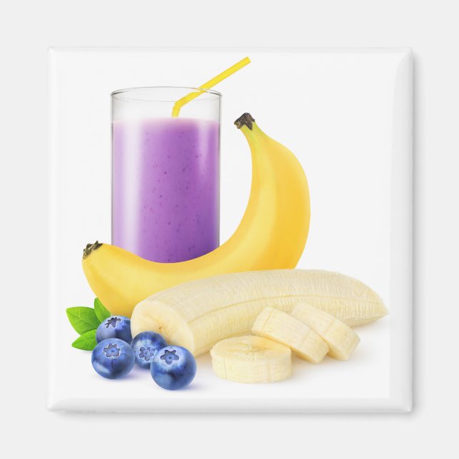 Aimant smoothie aux bleuets bananiers (Devant)