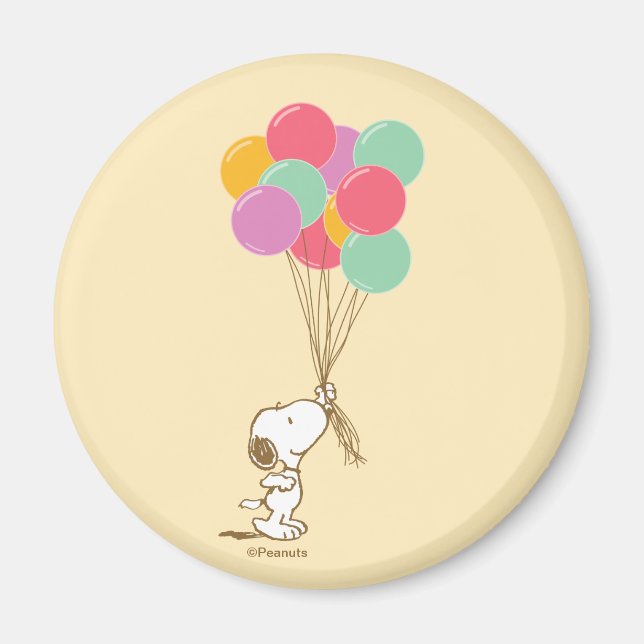 Aimant Snoopy et ballons magnétiques (Devant)