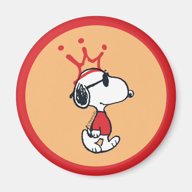 Aimant Snoopy - Joe Cool Crown (Devant)