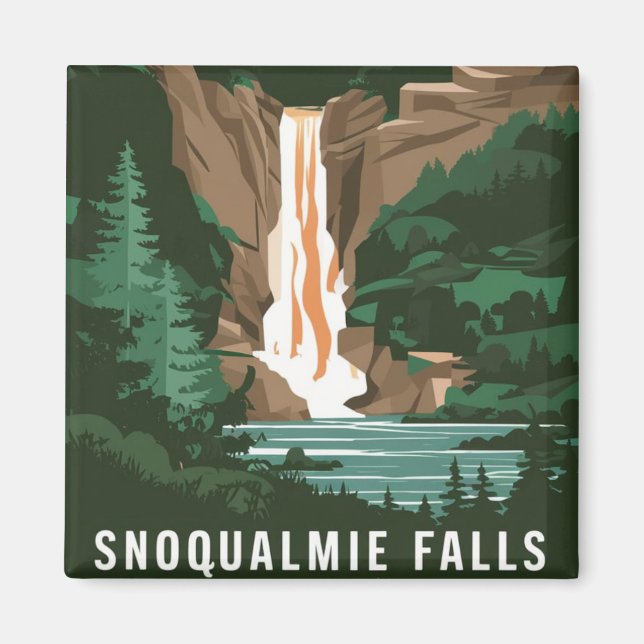 Aimant Snoqualmie Falls, WA (Devant)