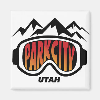 Aimant Snow Goggles Park City Utah Travel Ski souvenir