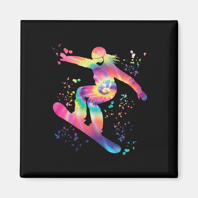 Aimant Snowboard coloré Snowboard Snowboard (Devant)