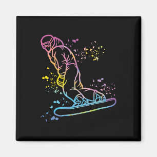 Aimant Snowboard coloré Snowboard Snowboard 14