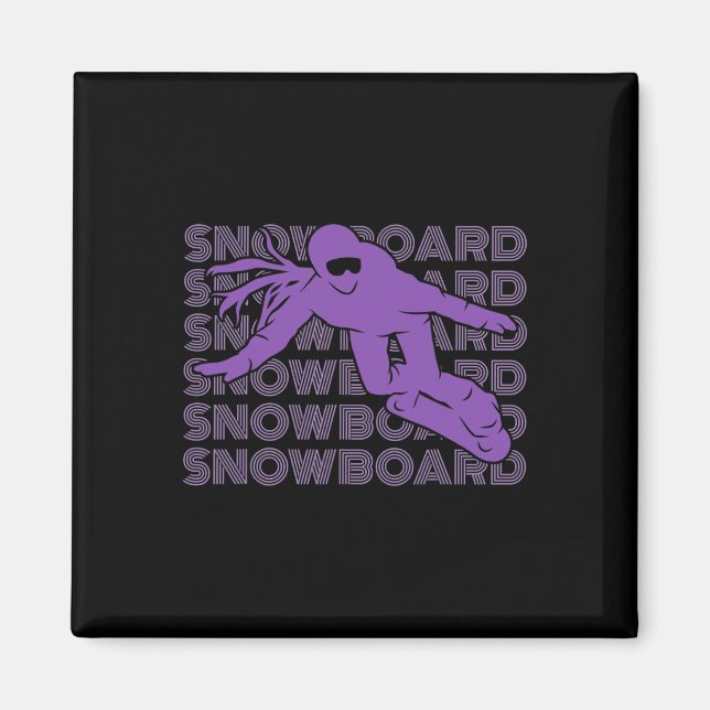 Aimant Snowboard Femmes Snowboard Snowboard Snowboard 2 (Devant)