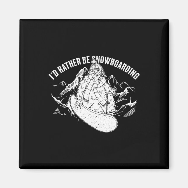 Aimant Snowboard Ski Snowboard Activité compétitive (Devant)