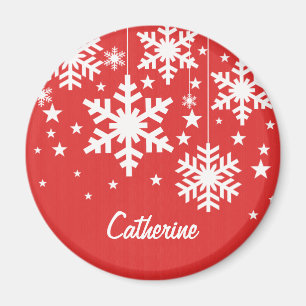 Aimant Snowflakes et Stars Magnet, Rouge