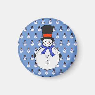 Aimant Snowman avec chapeau supérieur