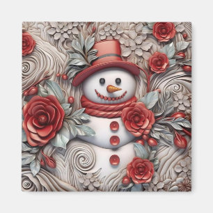 Aimant Snowman de Noël 3D