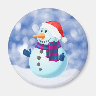 Aimant Snowman hiver Joyeux Noël neige