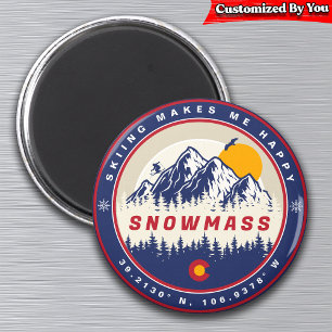 Aimant Snowmass Colorado Drapeau Montagne Ski Souvenir