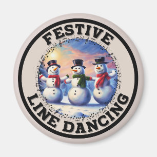 Aimant Snowmen Festif Line Dancing
