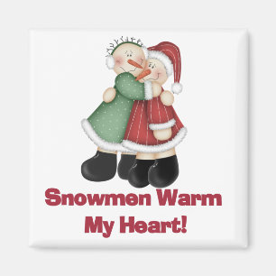 Aimant Snowmen réchauffe mes T-shirts et cadeaux de coeur
