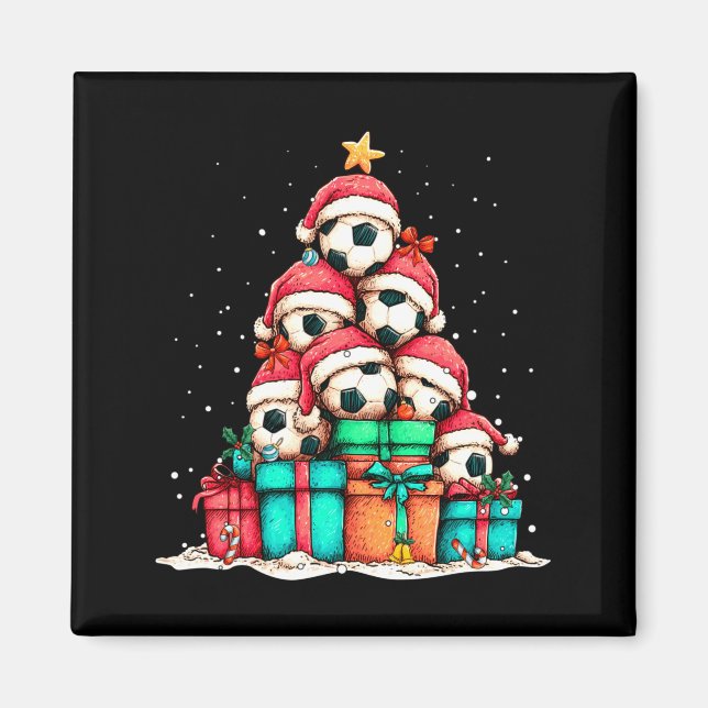 Aimant Soccer Ball Player Le Christmas Tree Xmas Long Sle (Devant)