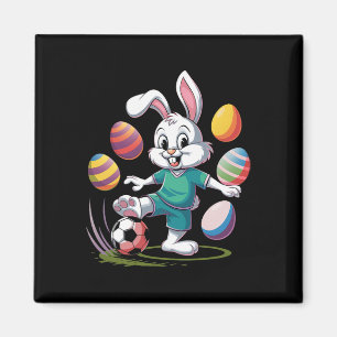 Aimant Soccer Chemise de Pâques Garçons Enfants Bunny de