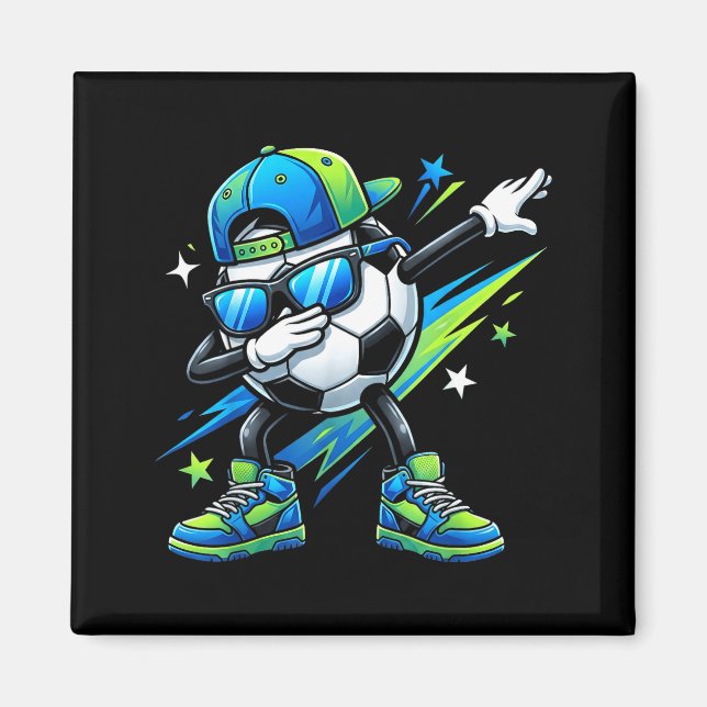 Aimant Soccer Dabbing Srts Cool Boys Girls Game Day Srt  (Devant)