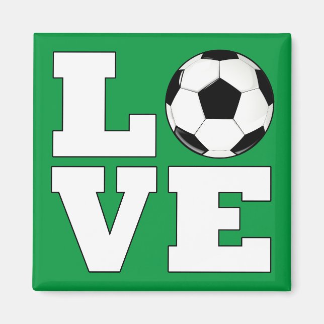Aimant Soccer (Football) Aimer Couleur Personnalisée Joue (Devant)
