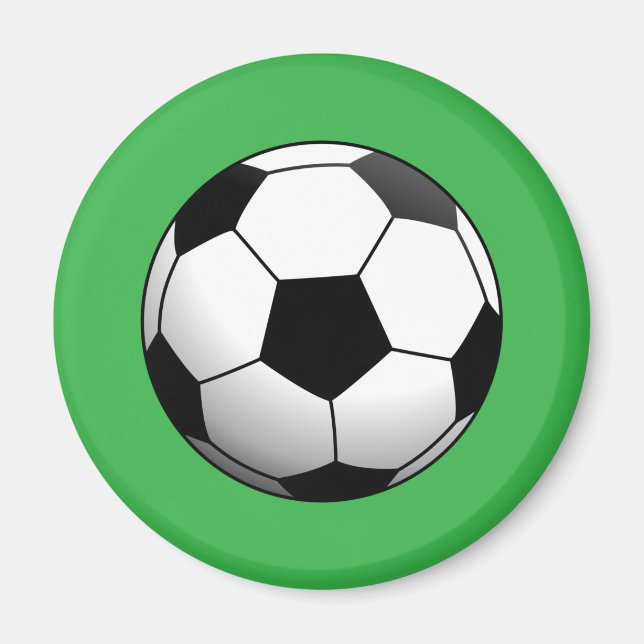 Aimant Soccer Football Ball on Green (Devant)