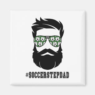 Aimant Soccer Stepdad Avec Beard Step Papa Step Père Ste