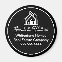 Société immobilière noire chic Realtor personnalis