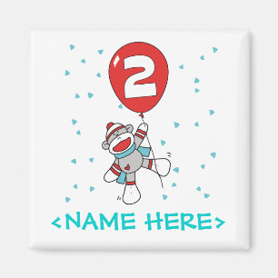 Aimant Sock Monkey 2e anniversaire