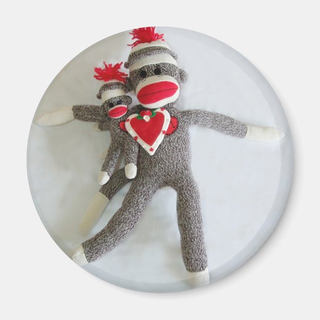 Aimant Sock Monkey Love #1 (Devant)