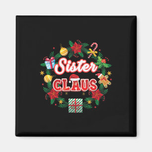 Aimant Sœur Claus Noël Santa Laurier Couronne de gui