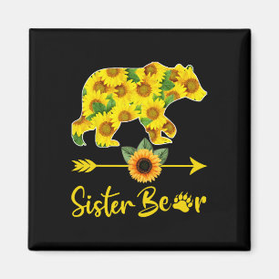 Aimant Soeur Ours Sunflower Chemise Fun Fun Fête des mère