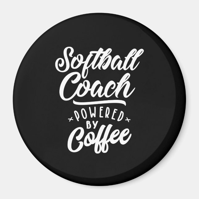 Aimant Softball Coach Titre du poste Cadeau (Devant)