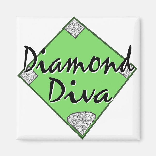 Aimant Softball Diamond Diva (Devant)
