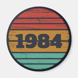 Aimant Soirée de 40 ans vintage personnalisée
