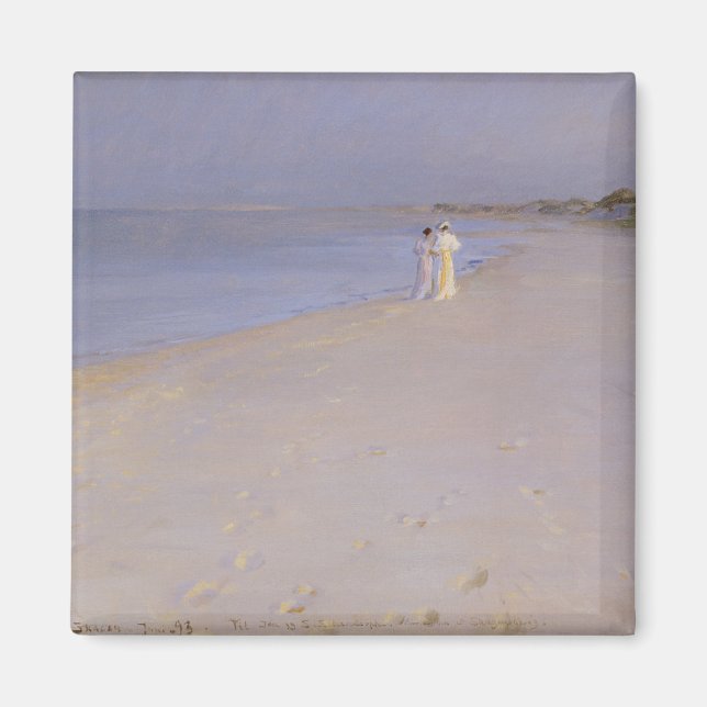 Aimant Soirée d'été à South Beach, Skagen, 1893 (Devant)