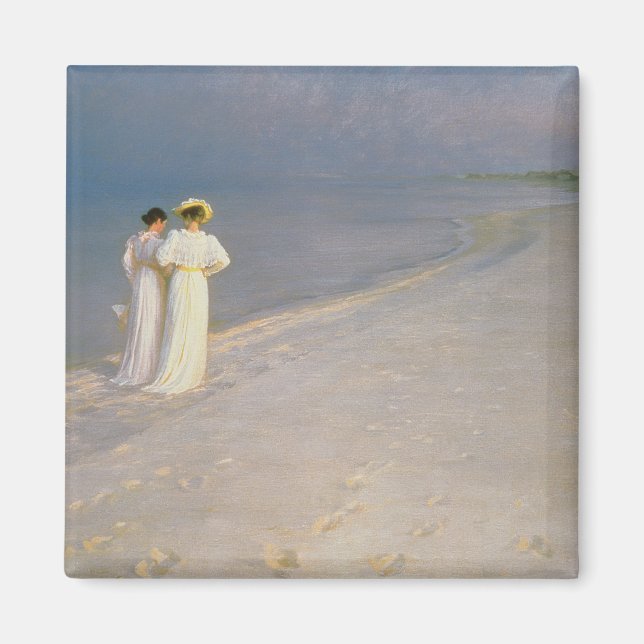 Aimant Soirée d'été sur la Skagen Southern Beach (Devant)
