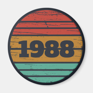 Aimant Soirée personnalisée vintage de 35 ans