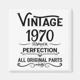 Aimant Soirée personnalisée vintage de 55 ans