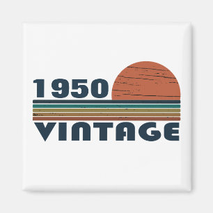Aimant Soirée personnalisée vintage de 75e anniversaire