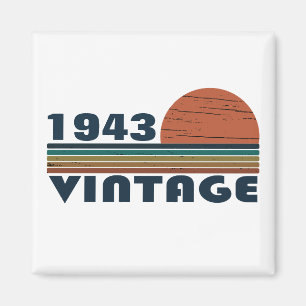 Aimant Soixante-dix vintage 90e anniversaire personnalisé