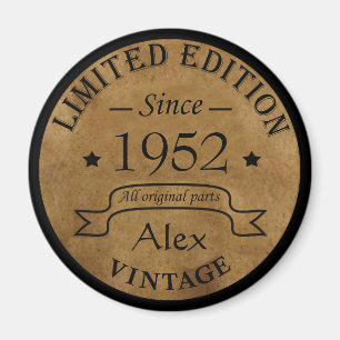 Aimant Soixante-dix vintages 70e anniversaire personnalis