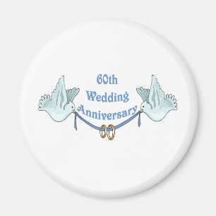Aimant soixantième cadeaux t d'anniversaire de mariage