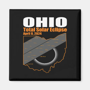 Aimant Solar Eclipse 2024 State Ohio Map Total Solar Ecli